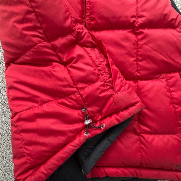 Vintage LL Bean Down Vest Reversible Black Red Mens Size L Puffer Quilted Zip - Picture 14 of 16